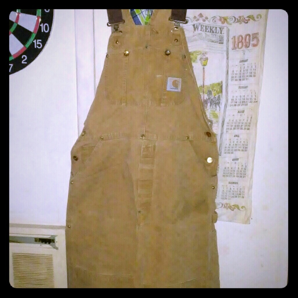 Carharrt Bibs in Khaki